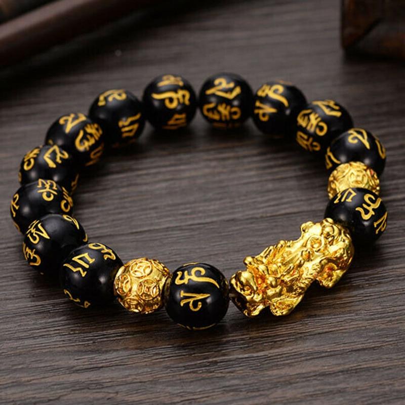 Bijoux Feng Shui | Bracelet en Obsidienne Noire Feng Shui